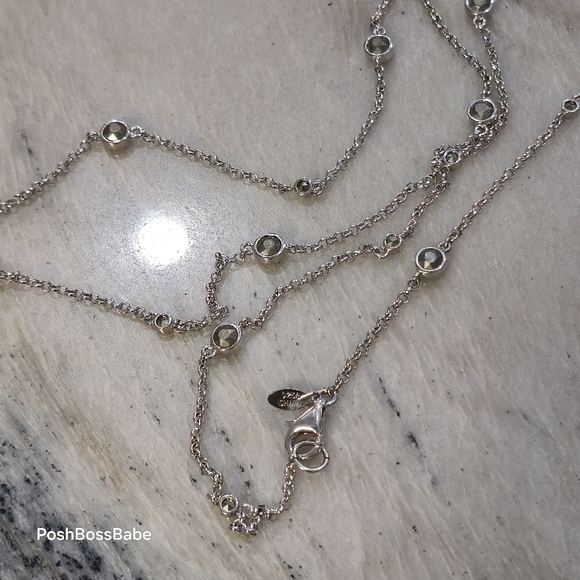 Sterling Silver Marcasite Multi-Gemstone Cross Pendant Necklace – 30" Chain - Picture 10 of 15